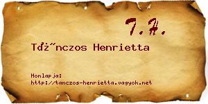 Tánczos Henrietta névjegykártya